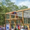 Captive-bred Scarlet Macaws are released to the wild